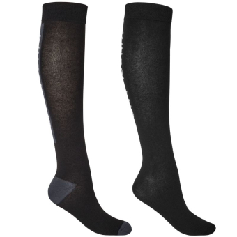 Skarpetki jeździeckie Classic Unisex Logo 2-pack Czarne