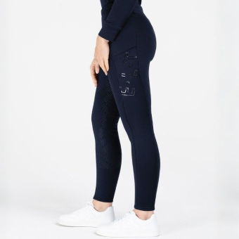 Zimowe legginsy jeździeckie Rica Thermal Teddy Full Grip Granatowe