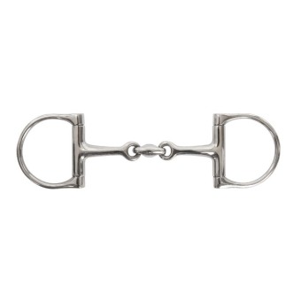Wędzidło D-ring podwójnie łamane Stainless Steel