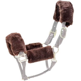 Zestaw futerek na kantar Sheepskin-set Brązowy