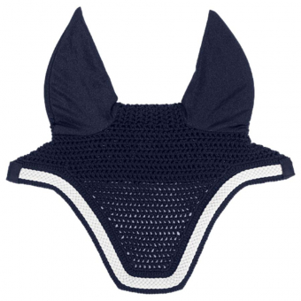 Nauszniki dla konia Wellington z plecionym sznurkiem granatowym