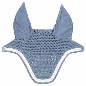 Nauszniki dla konia Wellington z plecionym sznurkiem jasnoniebieskim