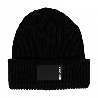 Czapka beanie gumowa logo czarna