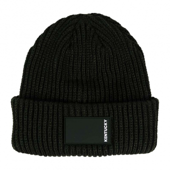 Czapka beanie gumowa logo ciemnozielona