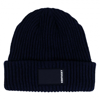 Czapka beanie gumowa logo granatowa