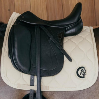 Czaprak ujeżdżeniowy Wave 3D Logo Beżowy