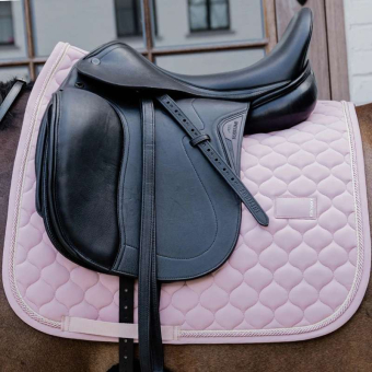 Czaprak ujeżdżeniowy Onion Quilt Rubber Logo Jasny Róż
