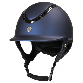 Kask jeździecki EQ3 Pardus z Śrubą Smooth Top Granatowy