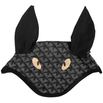 Siatka na uszy Halloween Nietoperz Czarny