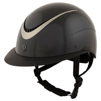 Kask jeździeckie Theta Plus Błyszczący Czarny/Gunmetal