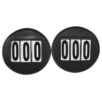 Znak numerowy HS ze skór vegan Dwupak Czarny