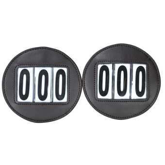 Znak numerowy HS ze skór vegan Dwupak Brązowy