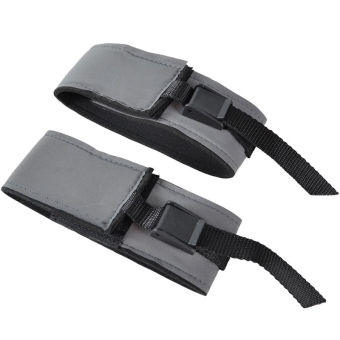 Odblask na nogi HS Fixlock 2-pack Czarno/Srebrny