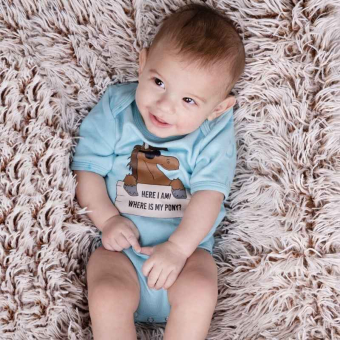 Body z krótkim rękawem Bobby Błękit