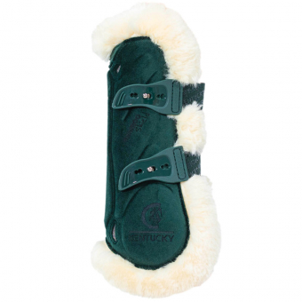 Ochraniacze skokowe przód Vegan Sheepskin Bamboo Elastic Velvet Dark Green