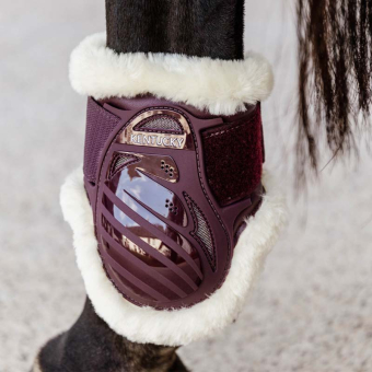 Ochraniacze skokowe tył Young Vegan Sheepskin Bordowe