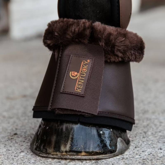 Kaloszki skóra syntetyczna Sheepskin Brązowe