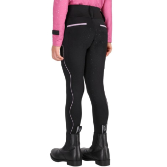 Zimowe legginsy jeździeckie Dzieci/Junior Isalyn Full Grip Czarne