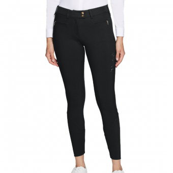 Bryczesy Jeździeckie Adele Premium Z Gripem na Kolana Czarne