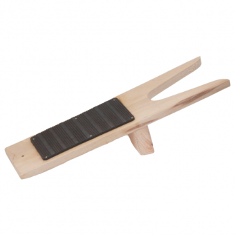 Drewniany ściągacz do butów ryflowany Natural/Czarny