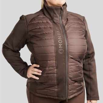 Kurtka hybrydowa Emma Softshell Curve Brązowa