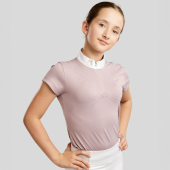 Bluzka konkursowa Dzieci/Juniorska MoSparkle Champagne Crystals Blush