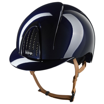 Kask jeździeckie Smart Nova Metal Polish Beige Strap Granatowy