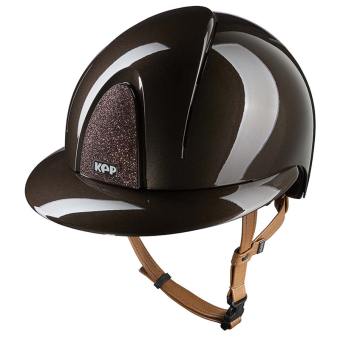 Kask jeździeckie Smart Nova Metal Polish Polo Star Beige Strap Brązowy/Brązowy
