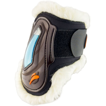 Ochraniacze skokowe tył eAirshock Velcro Fluffy Brązowe
