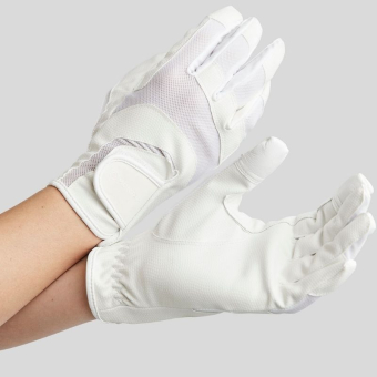 Rękawiczki jeździeckie 2nd Skin Tech Mesh Touch Białe
