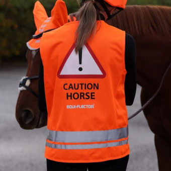 Kamizelka odblaskowa Caution Horse Pomarańczowa