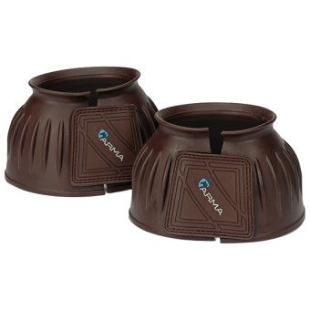 Fleecowe gumowe ochraniacze na dzwonki brązowe