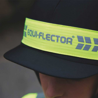 Odblaskowa opaska na kask Żółta