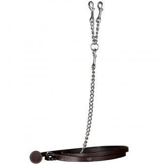 Smycz Łańcuchowa Skórzana WC Brązowa