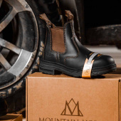 Ochronne Sztyblety jeździeckie ze stalowym noskiem Czarny/Brazowy Ochronne Sztyblety jeździeckie ze stalowym noskiem Czarny/Brazowy