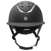 Kask jeździeckie Kylo Matowy Szeroki Daszek Czarny/Srebrny Kask jeździeckie Kylo Matowy Szeroki Daszek Czarny/Srebrny