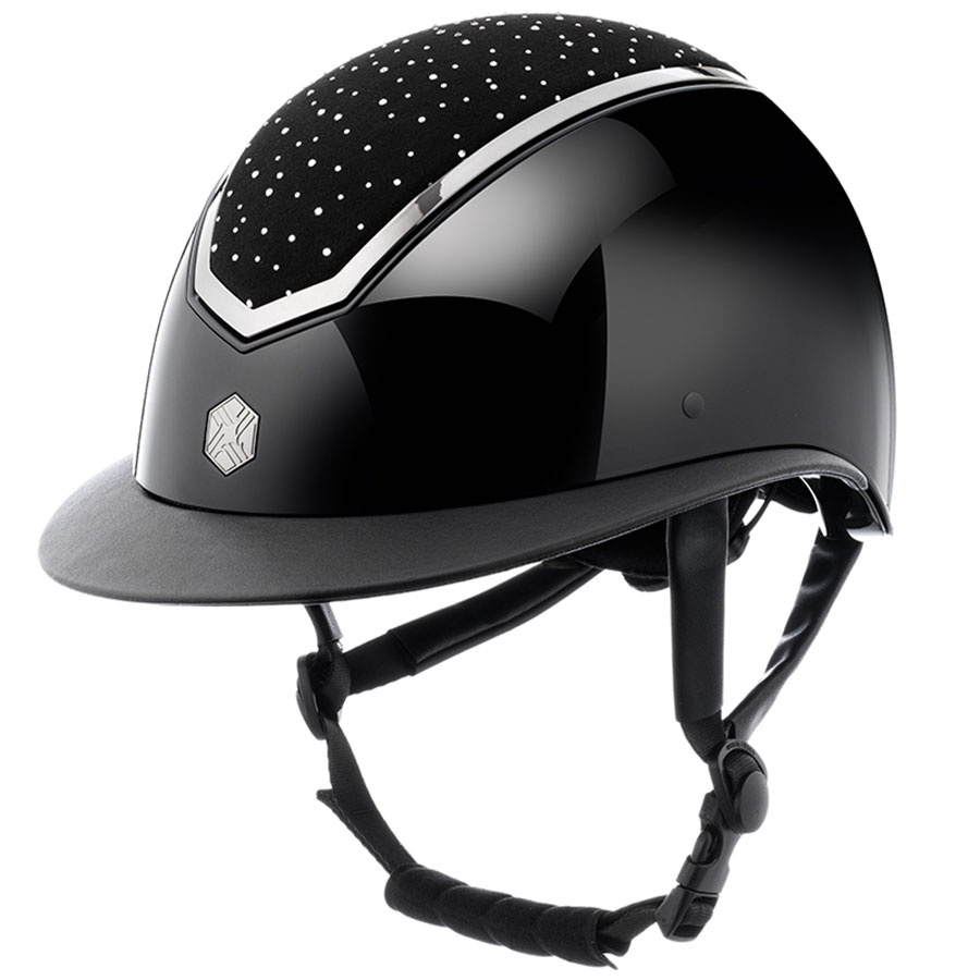 Kask jeździeckie Kylo Gloss Wide Peak Crystal Black/Chrome