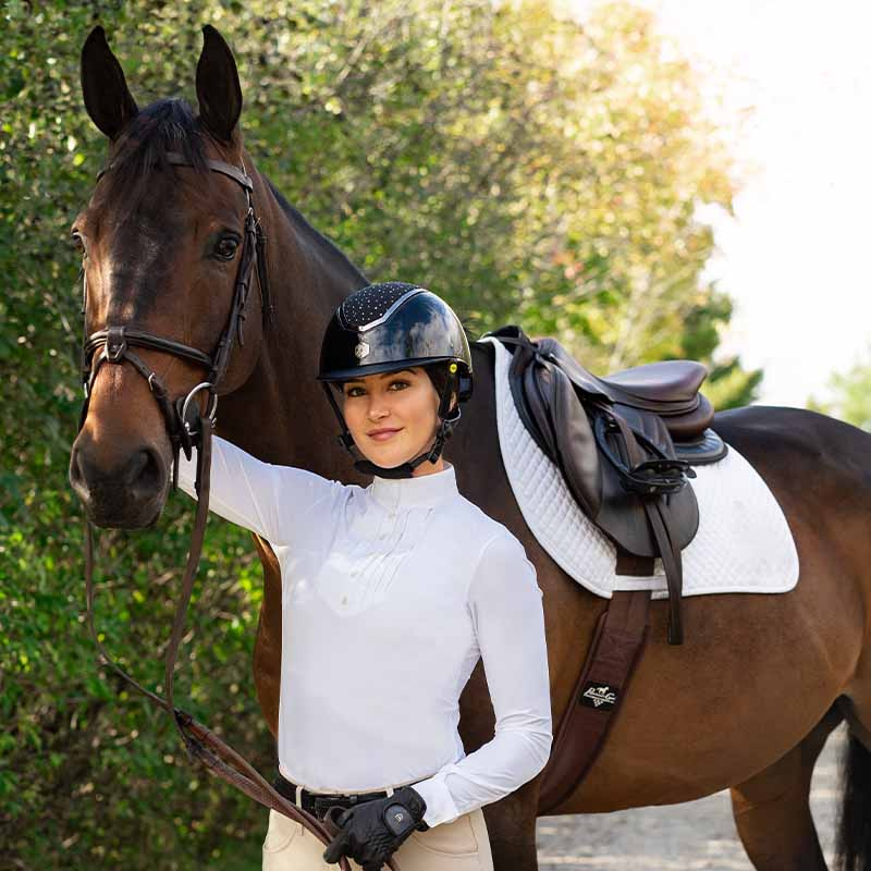 Kask jeździeckie MIPS Kylo Gloss Crystal Black/Chrome