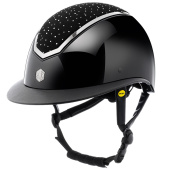 Kask jeździeckie MIPS Kylo Gloss Wide Peak Crystal Black/Chrome Kask jeździeckie MIPS Kylo Gloss Wide Peak Crystal Black/Chrome
