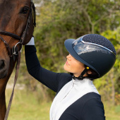 Kask jeździeckie MIPS Kylo Gloss Wide Peak Crystal Navy/Brown Kask jeździeckie MIPS Kylo Gloss Wide Peak Crystal Navy/Brown