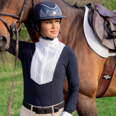 Kask jeździeckie MIPS Kylo Gloss Wide Peak Crystal Navy/Brown Kask jeździeckie MIPS Kylo Gloss Wide Peak Crystal Navy/Brown