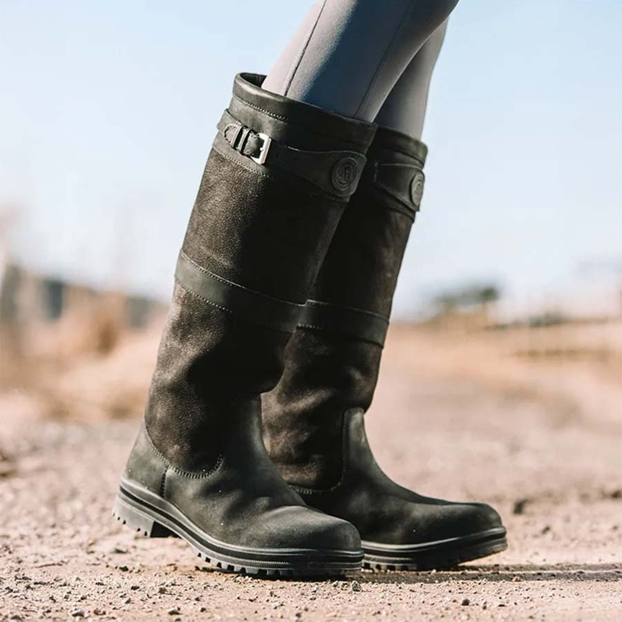 Buty stajenne jeździeckie Cumberland Czarny