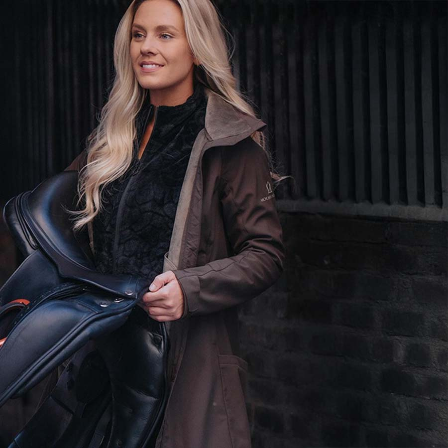 Parka jeździecka Stella Softshell Brązowy