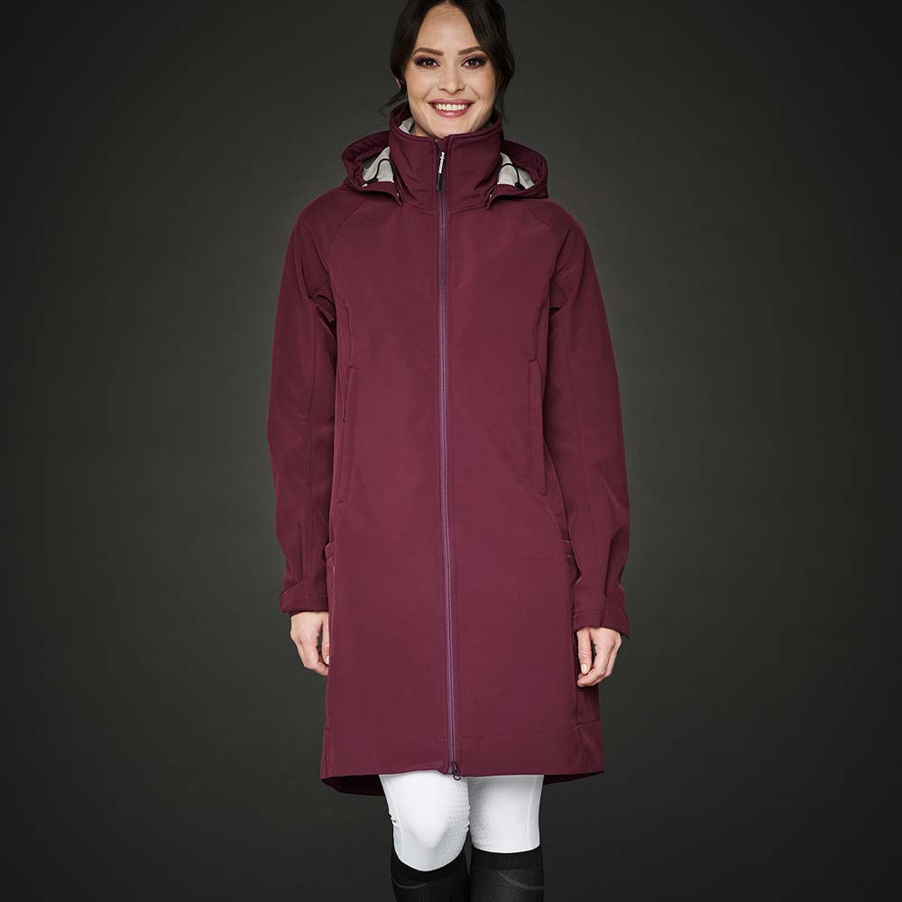 Kurtka jeździecka Stella Softshell Parka Burgundowa