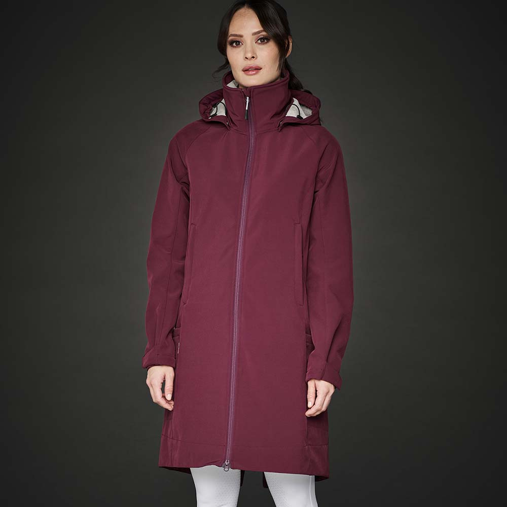 Kurtka jeździecka Stella Softshell Parka Burgundowa