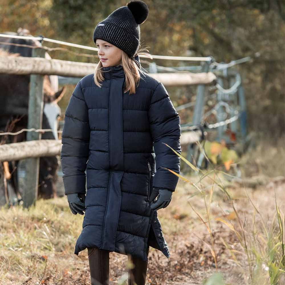 Płaszcz jeździecki Dziecko/Junior Team Granatowy