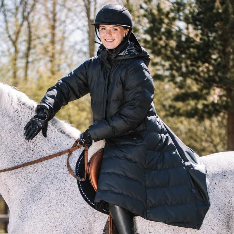 Płaszcz jeździecki Blizz Padded Raincoat Czarny
