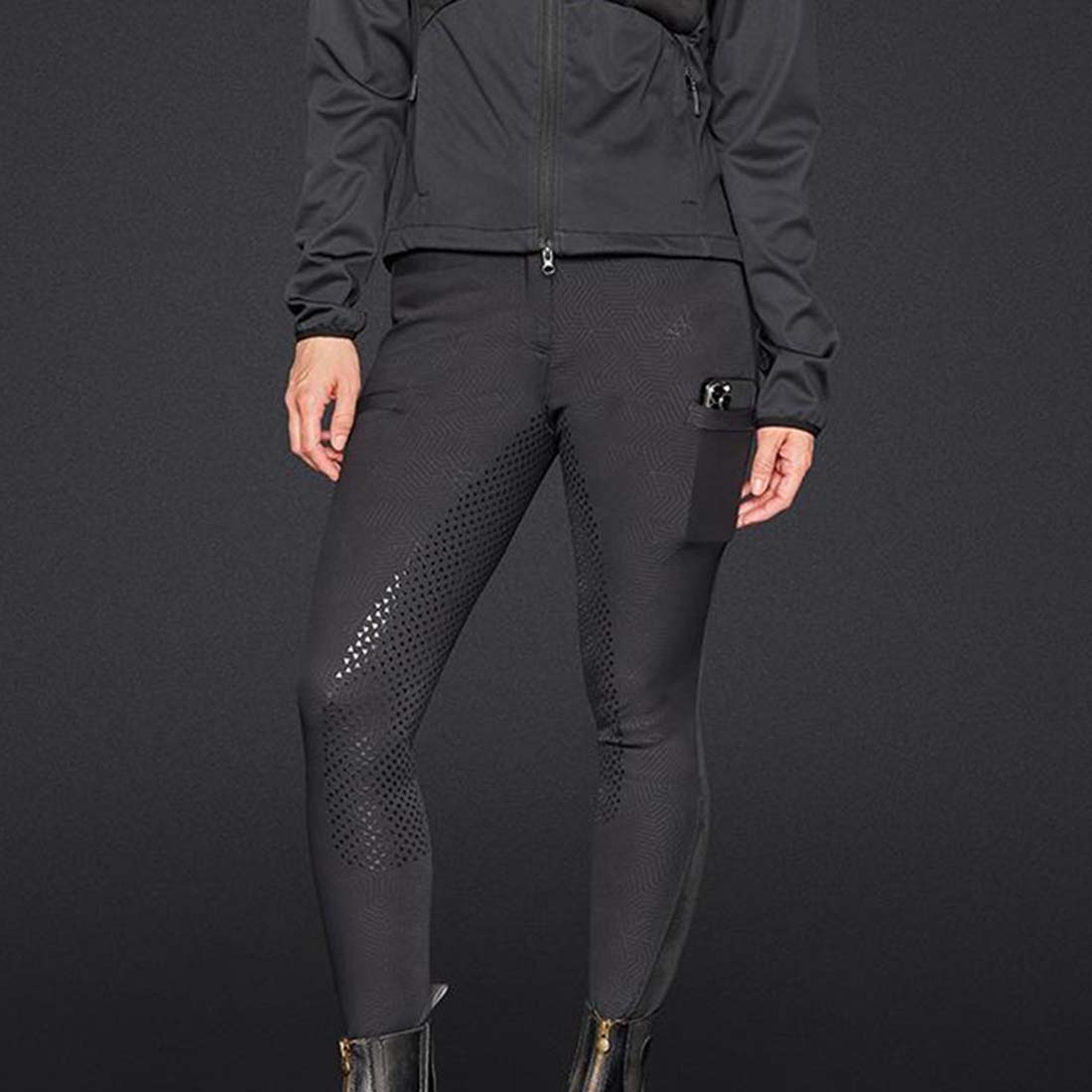 Bryczesy jeździeckie Kate Full Seat Czarny