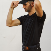 Polo Pique Męskie Klasyczne Czarne Polo Pique Męskie Klasyczne Czarne