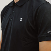 Polo Pique Męskie Klasyczne Czarne Polo Pique Męskie Klasyczne Czarne